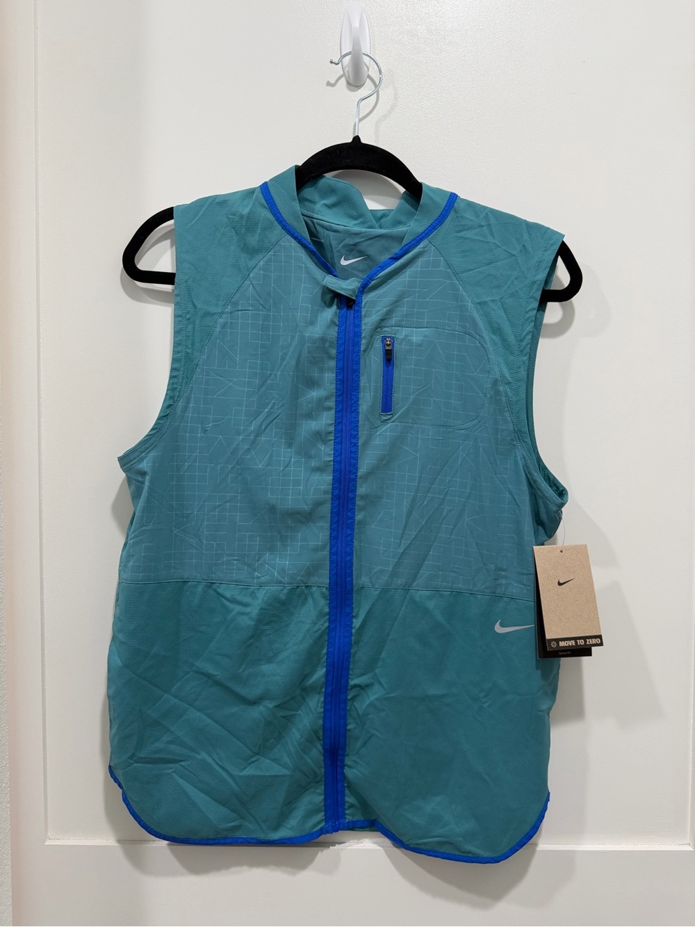 Nike Running Vest Women S Teal Blue NWT Lightweight Zip